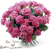 Bukiet 35 Róż Różowych wysyłka kwiatów do Polski