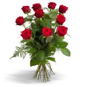 Bukiet 10 Róż Czerwonych na Walentynki