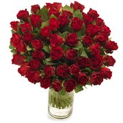 Tanio z dowozem Bukiet 50 Róż Czerwonych